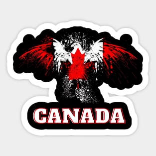 Feathers of the True North: A Majestic Tribute to Canada Sticker